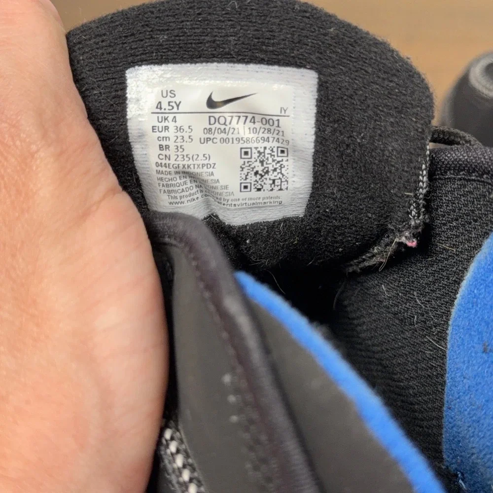 Nike Air Max Penny 1 Kids 4.5Y Black White Blue Orlando Basketball Sneakers